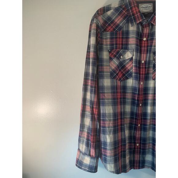 FLAG & ANTHEM Men’s Snap Button Long Sleeve Casual Shirt / Size: Large - Picture 7 of 9